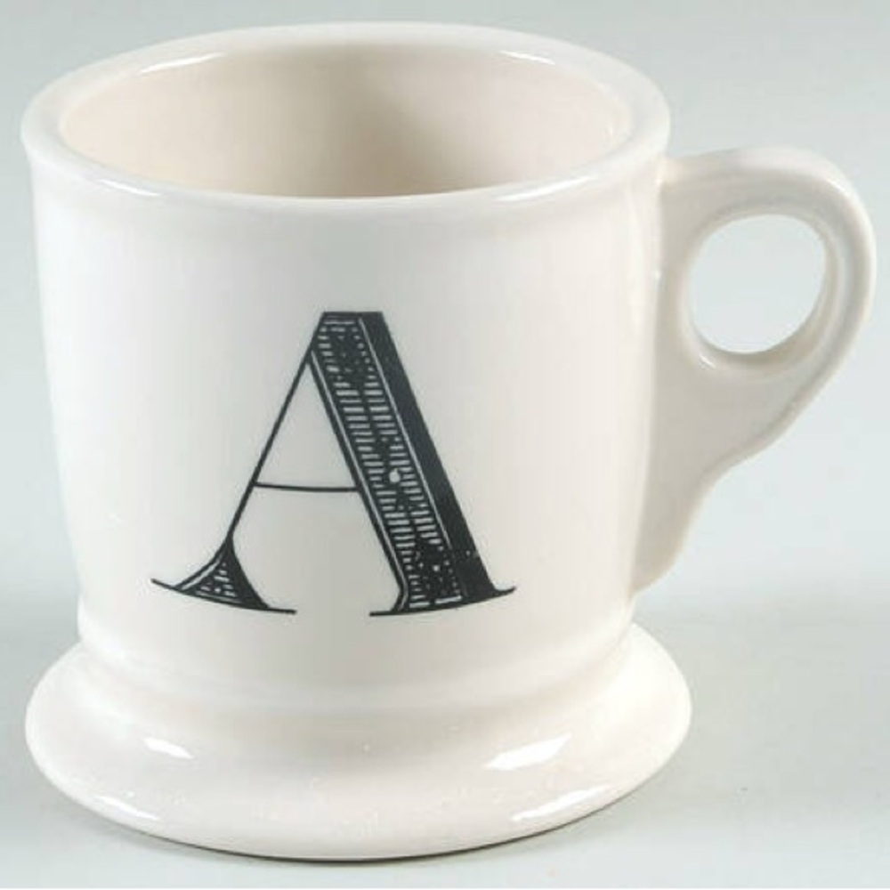 Anthropologie White Ceramic Dish with Black Bird Stamp